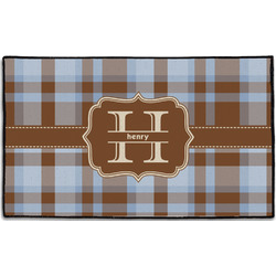 Two Color Plaid Door Mat - 60"x36" (Personalized)
