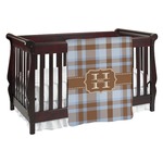 Two Color Plaid Baby Blanket (Single Sided) (Personalized)