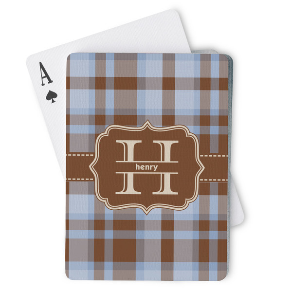 Custom Two Color Plaid Playing Cards (Personalized)