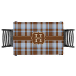 Two Color Plaid Tablecloth - 58"x58" (Personalized)