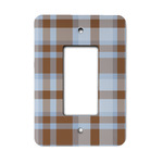 Two Color Plaid Rocker Style Light Switch Cover - Single Switch