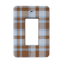 Two Color Plaid Rocker Style Light Switch Cover