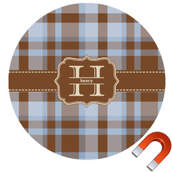 Two Color Plaid Car Magnet (Personalized)