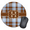 Two Color Plaid Round Mouse Pad