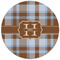 Two Color Plaid Round Mousepad - APPROVAL