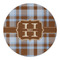 Two Color Plaid Round Paper Coaster - Approval