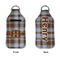 Two Color Plaid Sanitizer Holder Keychain - Large APPROVAL (Flat)