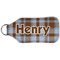 Two Color Plaid Sanitizer Holder Keychain - Large (Back)