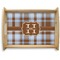 Two Color Plaid Serving Tray Wood Large - Main