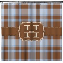 Two Color Plaid Shower Curtain - 71" x 74" (Personalized)