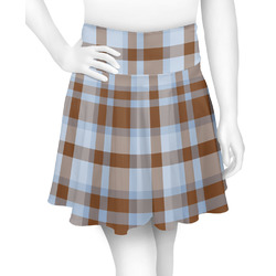 Two Color Plaid Skater Skirt - Medium