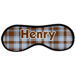 Two Color Plaid Sleeping Eye Masks - Large (Personalized)