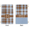 Two Color Plaid Small Laundry Bag - Front & Back View