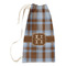 Two Color Plaid Small Laundry Bag - Front View