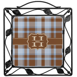 Two Color Plaid Square Trivet (Personalized)