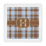 Two Color Plaid Standard Decorative Napkins (Personalized)