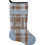 Two Color Plaid Holiday Stocking - Neoprene (Personalized)