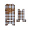 Two Color Plaid Stylized Phone Stand - Front & Back - Small