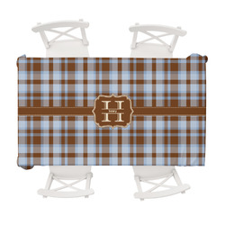 Two Color Plaid Tablecloth - 58"x102" (Personalized)