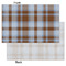 Two Color Plaid Tissue Paper - Heavyweight - Small - Front & Back