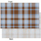 Two Color Plaid Tissue Paper - Heavyweight - XL - Front & Back