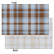 Two Color Plaid Tissue Paper - Lightweight - Small - Front & Back