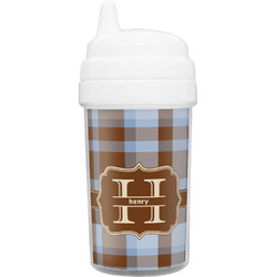 Two Color Plaid Toddler Sippy Cup (Personalized)