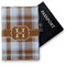 Two Color Plaid Vinyl Passport Holder - Front