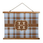 Two Color Plaid Wall Hanging Tapestry - Wide (Personalized)