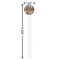 Two Color Plaid White Plastic 5.5" Stir Stick - Round - Dimensions