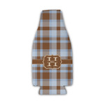 Two Color Plaid Zipper Bottle Cooler (Personalized)