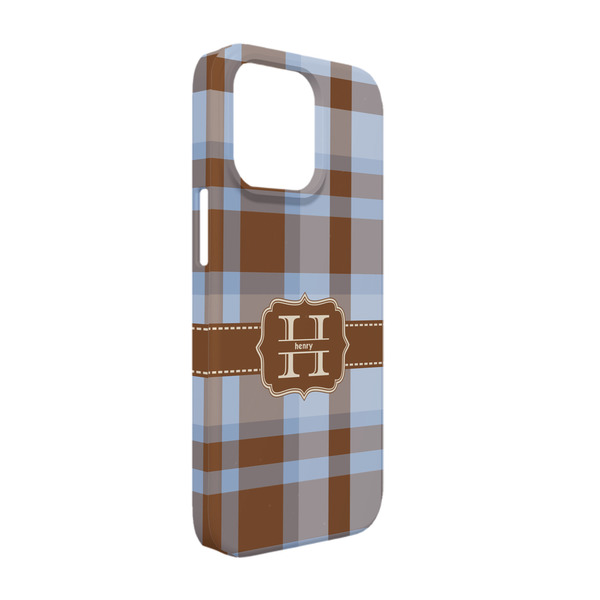 Custom Two Color Plaid iPhone Case - Plastic - iPhone 13 (Personalized)