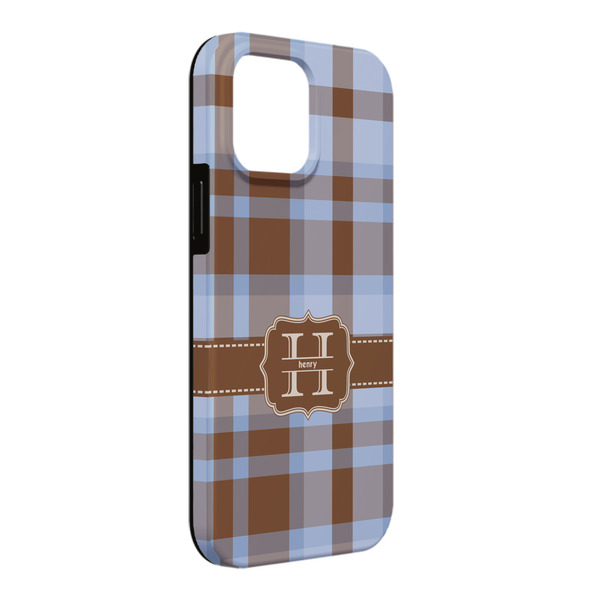 Custom Two Color Plaid iPhone Case - Rubber Lined - iPhone 13 Pro Max (Personalized)