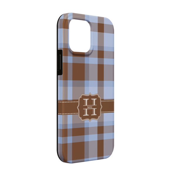 Custom Two Color Plaid iPhone Case - Rubber Lined - iPhone 13 Pro (Personalized)