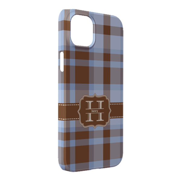 Custom Two Color Plaid iPhone Case - Plastic - iPhone 14 Pro Max (Personalized)