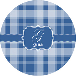 Plaid Multipurpose Round Labels - 1" (Personalized)