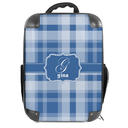 Plaid Hard Shell Backpack (Personalized)