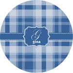 Plaid Multipurpose Round Labels - Custom Sized (Personalized)