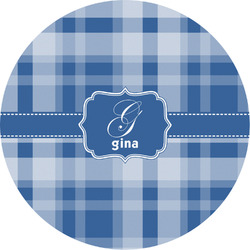 Plaid Multipurpose Round Labels - 4" (Personalized)