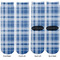 Plaid Adult Crew Socks - Double Pair - Front and Back - Apvl