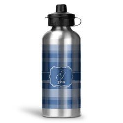 Plaid Water Bottle - Aluminum - 20 oz (Personalized)