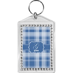 Plaid Bling Keychain (Personalized)
