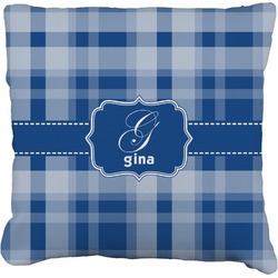 Plaid Faux-Linen Throw Pillow 26" (Personalized)