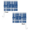 Plaid Car Flag - 11" x 8" - Front & Back View