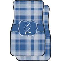 Plaid Car Floor Mats (Front Seat) (Personalized)