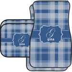 Plaid Car Floor Mats Set - 2 Front & 2 Back (Personalized)