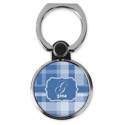 Plaid Cell Phone Ring Stand & Holder (Personalized)