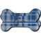 Plaid Ceramic Flat Ornament - Bone Front & Back Double Print