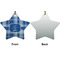 Plaid Ceramic Flat Ornament - Star Front & Back (APPROVAL)