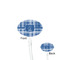 Plaid Clear Plastic 7" Stir Stick - Oval - Front & Back